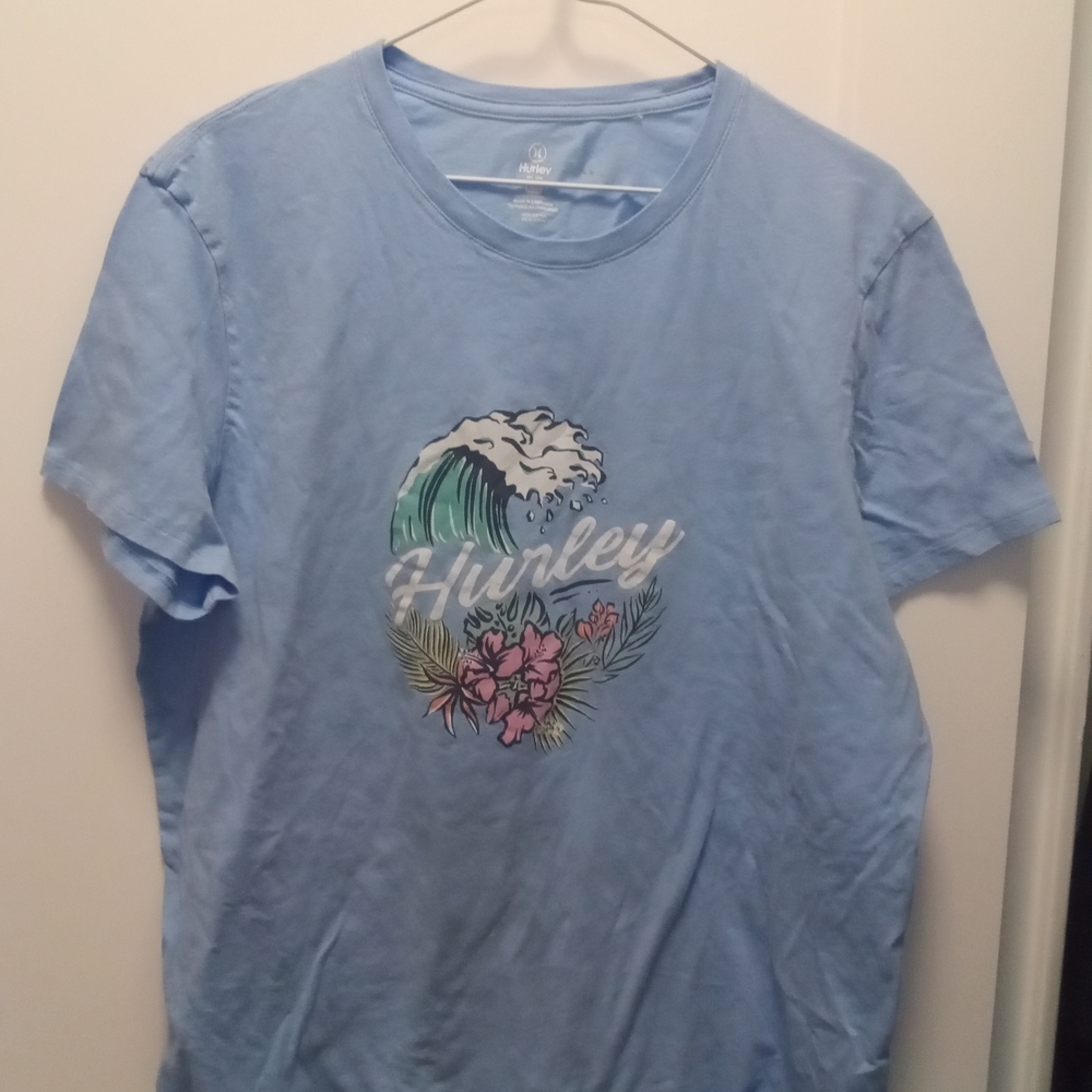 Hurley Light Blue Graphic Tee - Short Sleeve